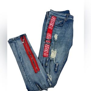 Cooper 9 distressed skinny jeans 32/31